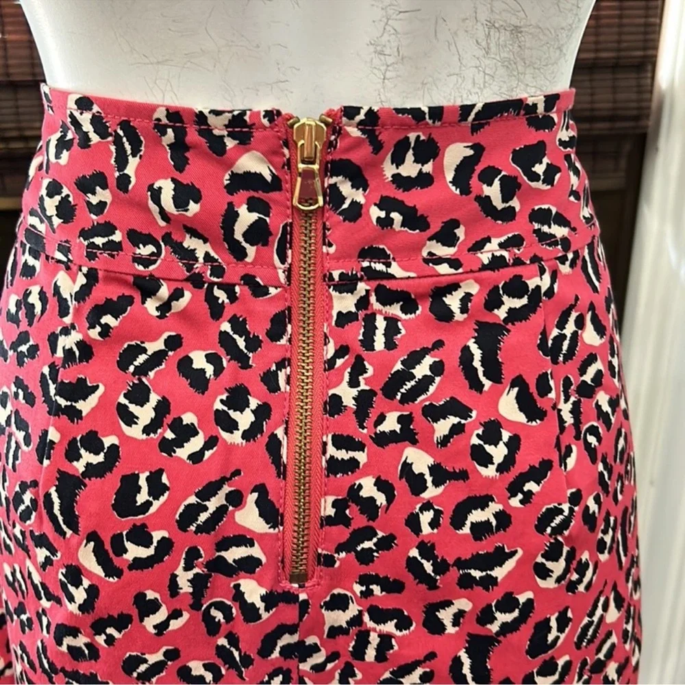 NWOT MARC BY MARC JACOBS Leopard Print Pink A-Line Skirt in 100% Cotton